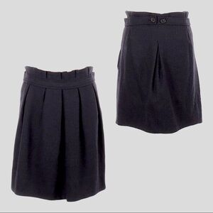 Jigsaw Wool School Girl Pleated Charcoal Black Skirt Size 6